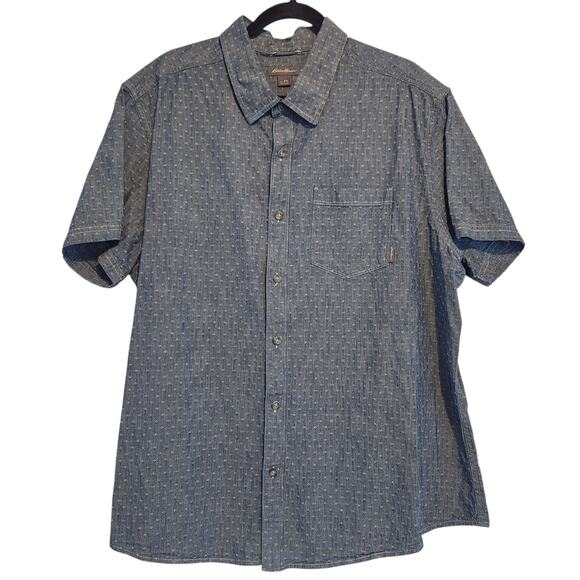 Eddie Bauer Lot of 2 Cotton Button-down Shirts, short sleeve sz XXL 2XL Men's - Picture 12 of 14